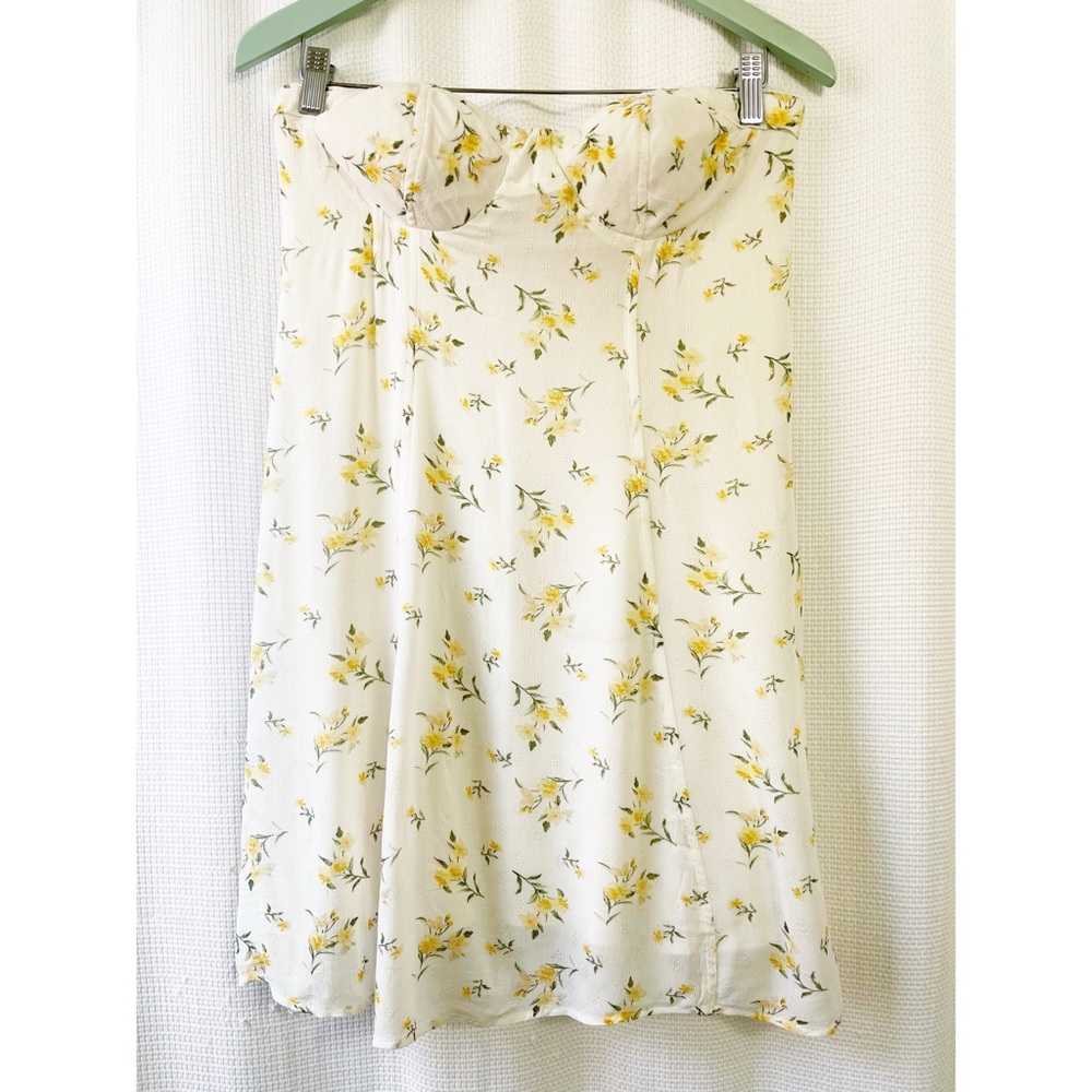 American Eagle white end yellow floral mini dress